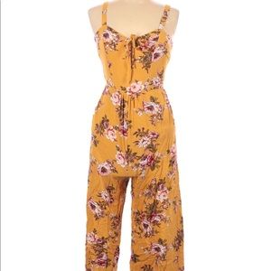 Target Xhileration Yellow Floral Cropped Jumper